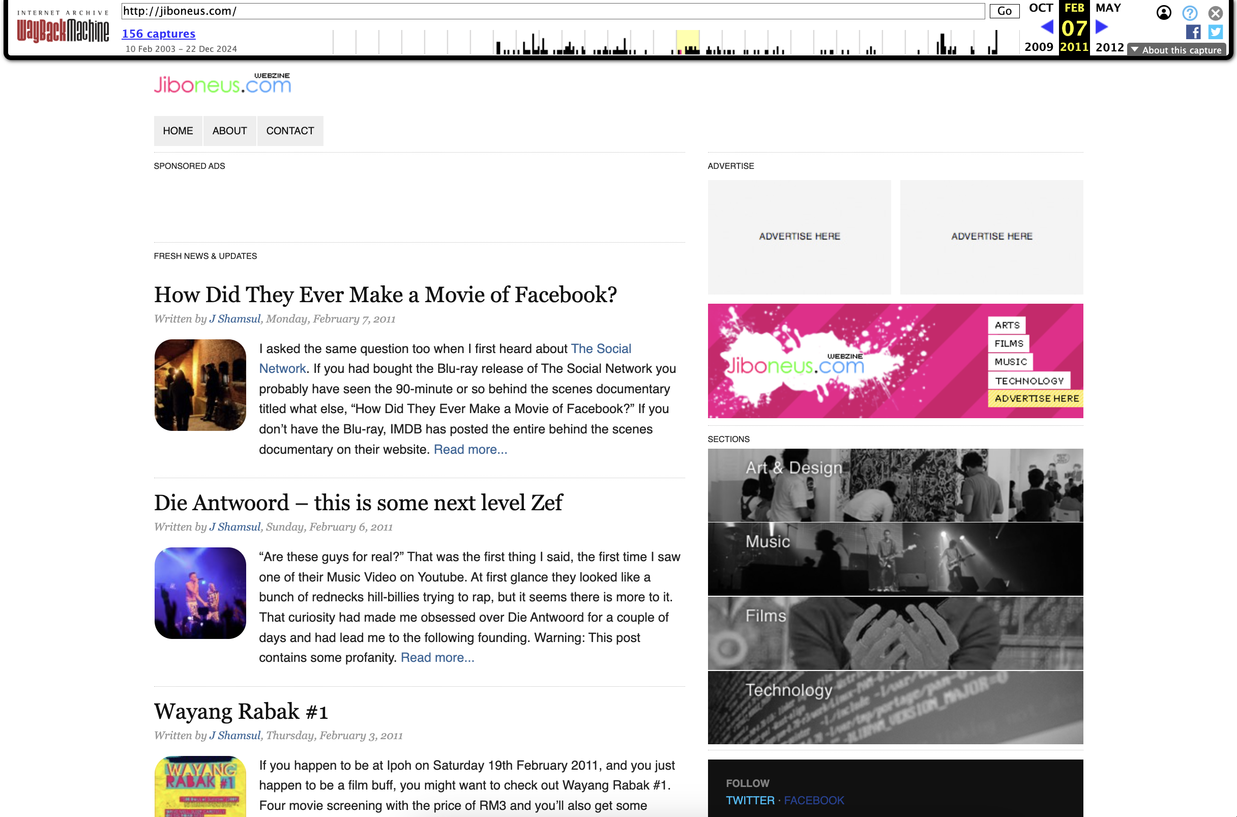 Jiboneus.com wayback machine screenshot